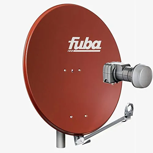 Fuba DAL 802 R Sat Anlage - Premium Antenne mit Twin LNB für 2 Teilnehmer - SAT-Antennen Komplettanlage für perfektes TV-Erlebnis. Robust, montagefreundlich und HDTV-, 4K- und 3D-kompatibel mit optimierter Mobilfunkabschirmung.