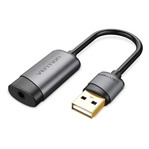 VENTION 3.5mm External USB Sound Card USB Adapter with Microphone USB to 3.5mm Jack Plug for PS4 Laptop Computer Headphone Sound Card
