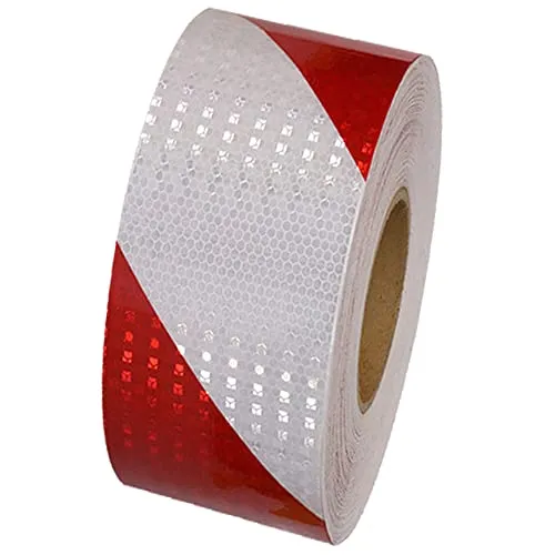 Reflektierendes Klebeband Rot Weiß 5cm x 20m – Selbstklebendes Warnband für Sicherheit