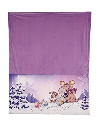 NICI 49333 Cosy Winter 140x175cm in lila von NICI
