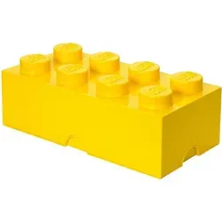 LEGO Aufbewahrungsbox Spielzeugkiste 8er - Gelb, 50x25x18 cm, stapelbar - Aufbewahrungsboxen für Spielzeug, stapelbar und in LEGO Stein-Design. Ideal für Kinderzimmer, macht das Aufräumen zum Spaß!