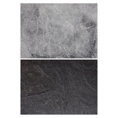 Lens-Aid Fotohintergrund Flatlay für Foodfotografie und Studio, Marmor/Stein Design, 84 x60 cm, Spezialbeschichtung, abwischbar