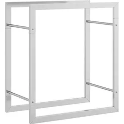 vidaXL Brennholzregal 50x28x56 cm Edelstahl - Aschesauger: Langlebiges Edelstahl-Brennholzregal mit viel Stauraum für trockenes Holz und verbesserter Luftzirkulation.