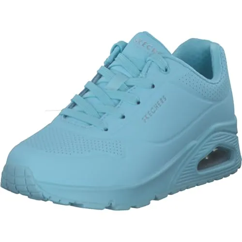 Skechers Damen Sneakers Blau 40 EU - Damen-Sneaker aus synthetischem Leder, bequem und stylisch für jeden Anlass.