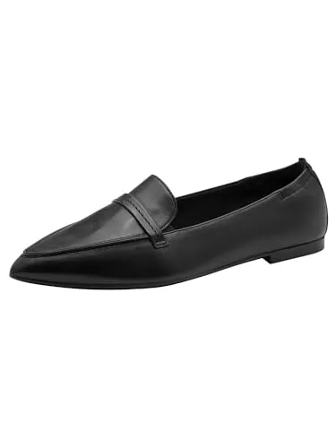 Tamaris Damen Loafer Flach Leder Schwarz 37 EU - Elegante Damen Loafer aus Leder mit Touchit Memory Foam Fußbett für individuellen Komfort. Ideal für den Alltag, bieten sie eine perfekte Passform und modernes Design. Schlüpfe bequem in diesen stilvollen Pull-On-Schuh.