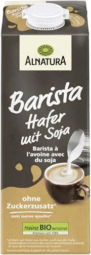 Alnatura Bio Hafer Drink ungesüßt, 1 l - Ungesüßter Haferdrink als pflanzliche Milchalternative, ideal zum Kochen und Backen, vielseitig einsetzbar.