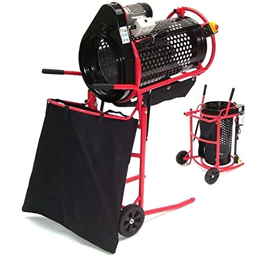Rollsieb 360 Kompostsieb - Effizientes Gartensieb mit fahrbarem Design - Gartenwerkzeuge: 2-in-1 Rollsieb mit 360 Watt Leistung, ideal zum Sieben und Trennen von Kompost, Erde und Sand. Mobil und klappbar für einfachen Transport.