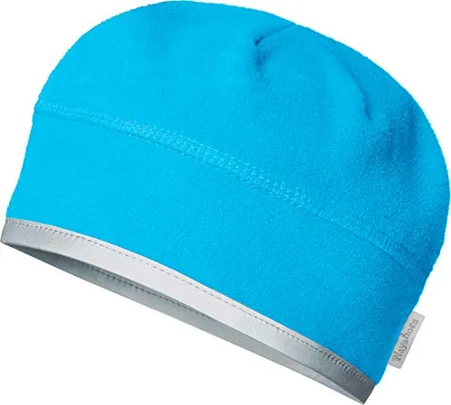 Playshoes Unisex Kinder Fleece-Mütze Wintermütze, aquablau Helmgeeignet, 53cm