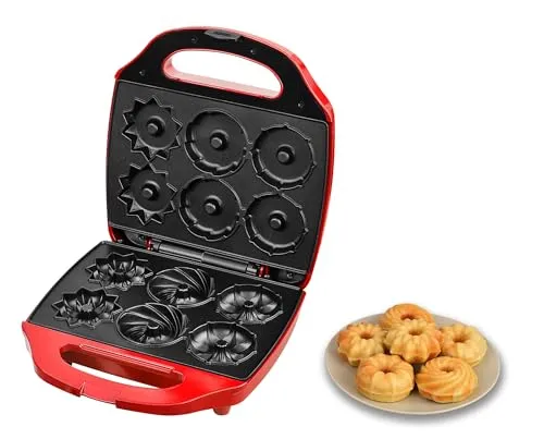 Produktbild Kalorik TKG CKM 1007 RD Guglhupfbäcker Traditionsformen, 3 Formen für leckere Törtchen, 900 W, Rot NEU*53443