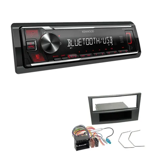 Kenwood 1-DIN Autoradio Bluetooth USB AUX für Opel Zafira B charcoal-metallic