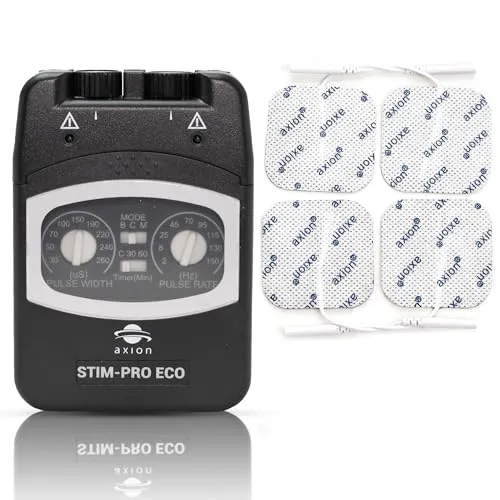 Kanal TENS Gerät STIM PRO ECO - Kompaktes Schmerztherapie Gerät mit 4 Elektroden, individuell einstellbare Parameter für optimale Schmerzlinderung