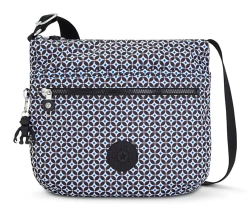 Kipling Women's Arto Shoulder Bag - Blackish Tile - Damen-Schultertasche aus 100 % recyceltem Polyester, wasserabweisend und ideal für den täglichen Gebrauch, Maße: 26 x 29 x 4 cm.
