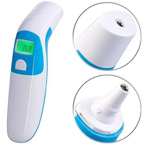 newgen medicals Fieberthermometer Stirn: Medizinisches 3in1-Infrarot-Thermometer für Ohr, Stirn und Luft (Fieberthermometer Ohr, Infrarot Thermometer Fieber, Baby Kinder)