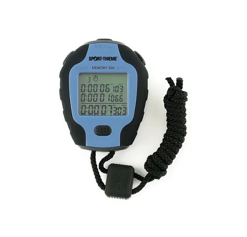 Sport-Thieme Stoppuhr Time Master 500 – Spritzwassergeschützt für jedes Training - Praktische Stoppuhr für Sportler, ideal für den Einsatz bei leichtem Regen. Kompakt und benutzerfreundlich, perfekt für präzise Zeitmessungen im Training.