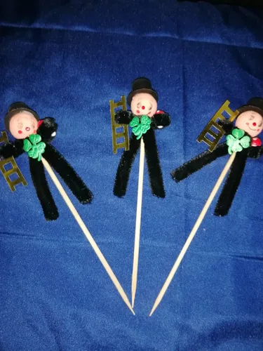 Glücksbringer Schornsteinfeger, für Buffet/Blumentöpfe/Basteln 10 x