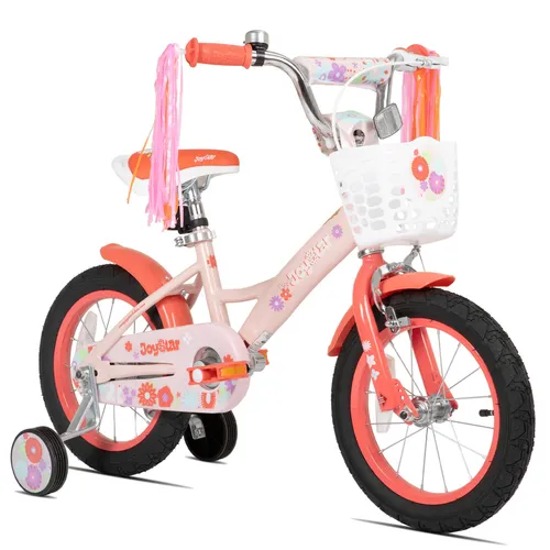 Mädchenfahrrad Little Violet 12 Zoll mit Korb und abnehmbaren Stützrädern