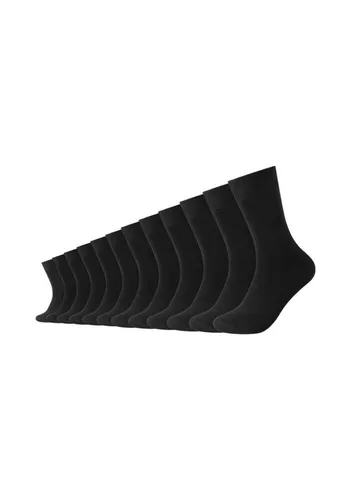 Camano Unisex Socken 12er Pack 43/46 black - Herrensocken im praktischen 12er-Pack, langlebig mit verstärkten Belastungszonen und einem bequemen, gummidruckfreien Bund für optimalen Tragekomfort.