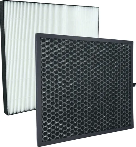 vhbw 2-teiliges Filter-Set kompatibel mit Sharp FP-J30L, FP-JM30L, FP-J30TA, FZ-F30DFE, FP-J30EU Luftreiniger - HEPA-Filter, Aktivkohlefilter