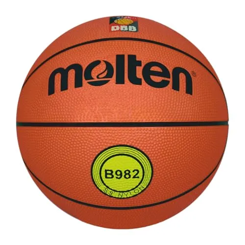 Molten Basketball B982, Orange, Größe 7 - FIBA APPROVED Wettspielball, sehr haltbar und griffig, ideal für Wettkämpfe und das Training.