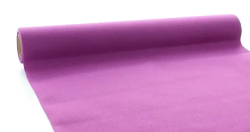 Sovie HOME Tischläufer in AUBERGINE aus Linclass Airlaid, 40 cm x 4,80 m, 1 Stück, perforiert alle 30 cm, elegant, festlich, hochwertig, Einweg, Dekoration