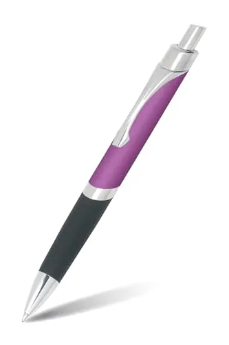 ONLINE Druck-Kugelschreiber Sporty Lila, Aluminium-Kulli, auswechselbarer Mine, dokumentenecht, blau schreibend, Metallclip