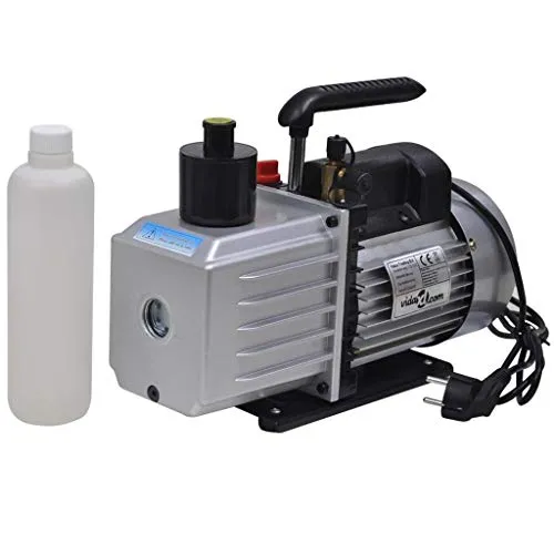 vidaXL Alu Vakuumpumpe 100 L/min - 2-stufige Unterdruckpumpe für Klimaanlagen - Laborpumpen für professionelle Kältesysteme, ideal zum schnellen Erzeugen von Unterdruck und zur effizienten Reparatur von Klimaanlagen.