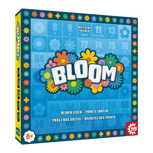 Game Factory 646078 Bloom - Legespiel für 2-5 Spieler, strategisches Familienspiel mit hochwertigen Holzsteinen und spannendem Punkte-System