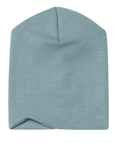 Engel Natur, Baby- und Kindermütze doppellagig, 70% Wolle (kbT), 30% Seide (Bergblau, Gr.86-92)