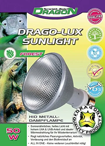 Dragon DRAGO-LUX Sunlight FOREST 50w - Metalldampflampe für E27 Fassung mit UVA und UVB Strahlung