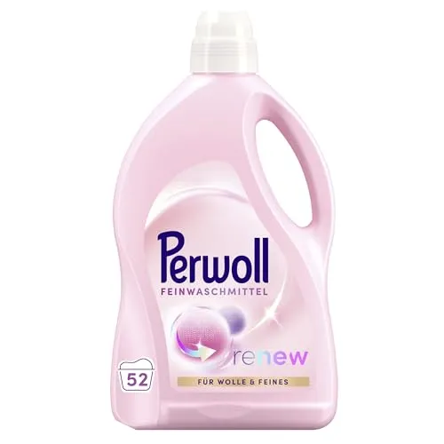 Perwoll Wolle & Feines Waschmittel – 52 Waschladungen für sanfte Pflege - Wollwaschmittel mit Dreifach-Renew-Technologie, erneuert und glättet Fasern für einen Kaschmir-Weich-Effekt – ideal für Wolle, Kaschmir und Seide.