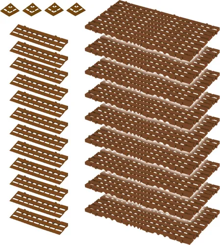 BRB-Lagertechnik Bodenschutzmatte 25-teilig - Bodenschutzmatten-Set für Feuchträume, mit rutschhemmenden Noppen für mehr Sicherheit und leicht zu reinigen. Ideal für Kühlhäuser, Werkstätten und Umkleideräume.