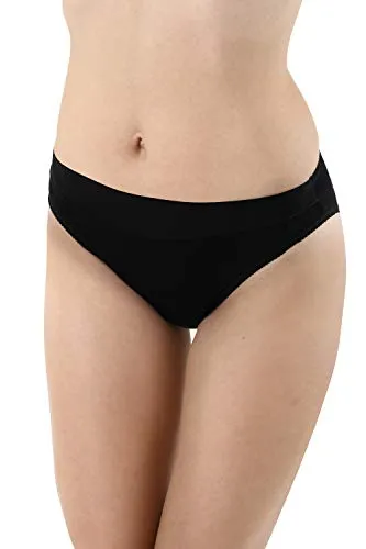 Albert Kreuz 3er-Pack Damen Slip Baumwolle Elastan schwarz Größe M (38-40)