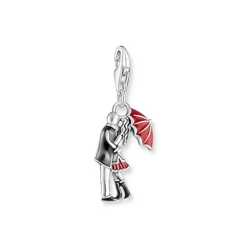 THOMAS SABO Damen Charm-Anhänger küssendes Paar Silber 925 - Eleganter Charm-Anhänger aus 925er Sterlingsilber, ideal für Bettelarmbänder und Ketten. Perfektes Geschenk für besondere Anlässe wie Geburtstag oder Valentinstag.