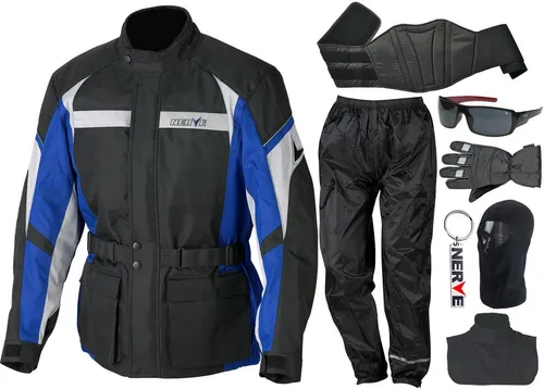 NERVE Motorradkombi Set (8-tlg) blau XXL von NERVE