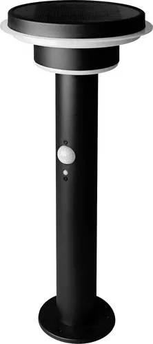 LEDVANCE Stehleuchte ENDURA STYLE Solar Sensor POST Double Circle 40cm - Solarbetriebene LED-Außenleuchte mit Bewegungs- und Tageslichtsensor, ideal für energiesparende Beleuchtung im Außenbereich.