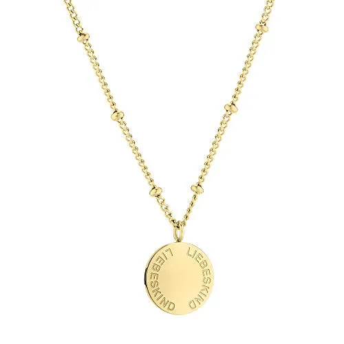 Liebeskind Berlin Halskette LJ-0583-N-46 IP Gold - Ketten für Damen, filigrane Halskette aus poliertem Edelstahl in IP Gold – ideal zum Kombinieren und perfekt als Geschenk für jeden Anlass.