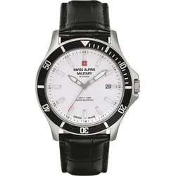 Swiss Alpine Military Challenger SAM7022.1532 Herrenuhr - Armbanduhr für Herren, 10 ATM wasserdicht, elegantes Design mit Edelstahlgehäuse und schwarzem Lederarmband, ideal für jeden Anlass.