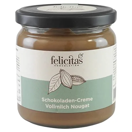 Vollmilch-Nougat Schokoladen-Creme von der Confiserie Felicitas (400 g)