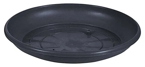 greemotion Untersetzer Harmonie, Farbe Anthrazit, Blumenuntersetzer rund, Pflanztopf-Untersetzer aus Kunststoff, Maße: ca. 35 x 35 x 5 cm