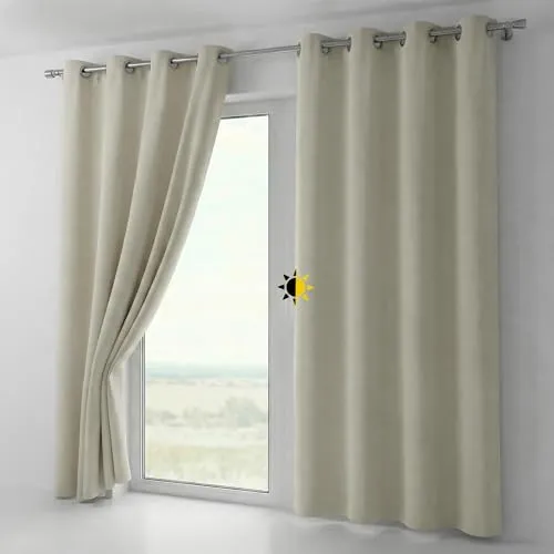 Beautex Verdunkelungsvorhang Beige 300x245 cm in beige von Beautex