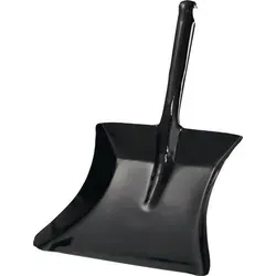 Kehrschaufel mit Duellgriff, Metall, schwarz lackiert, 230 × 260