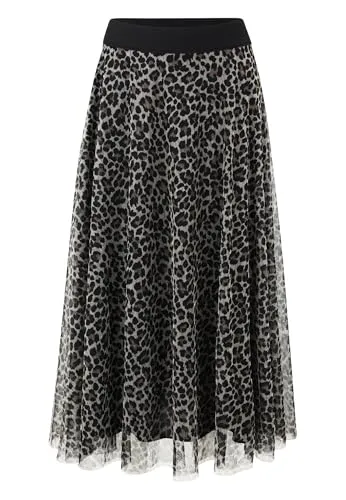 zero Damen Leorock mit elastischem Bund in beige von Zero