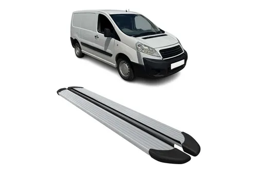 OMAC Kfz-Schmutzfänger Schweller für Fiat Scudo 2004-2016 L1 Grau, 2-tlg. - Robuste Trittbretter aus hochwertigem Aluminium für Fiat Scudo. Rutschfestes Design und effektiver Karosserieschutz. Ideal für bequemes Ein- und Aussteigen, besonders für Kinder und ältere Personen.