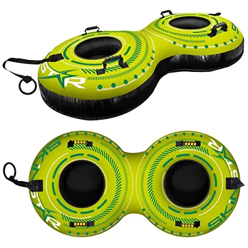 SkinStar Double Snowtube 2er Rodel Schneereifen Rutschreifen Schlitten Bob Green