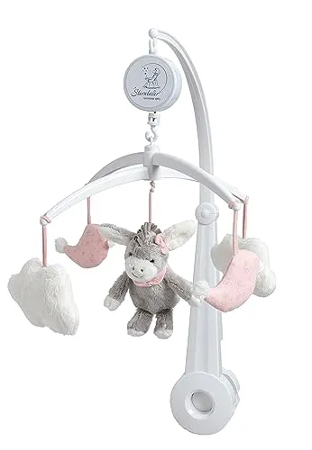 Sterntaler Baby Mobile Emmi Girl - Mobiles für Babys ab 0 Monaten, mit flauschigen Wolken und melodischer La Le Lu, fördert die sensorische Entwicklung und sorgt für beruhigende Stimmung im Kinderzimmer.