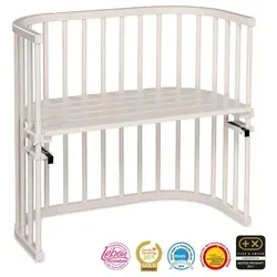 babybay Original Beistellbett aus massivem Buchenholz in beige von babybay