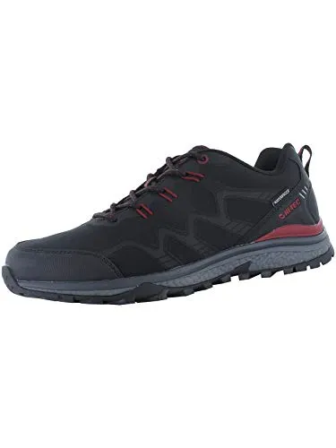 Hi-Tec Herren Stinger Wp Walking-Schuh, Schwarz/Dk Rot, 44 EU