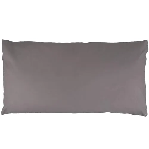 Kissenbezug Grau 30x50cm Kopfkissenbezug Kissenhülle 100% Baumwolle Kissen Pillow Cover mit Reißverschluss Luna