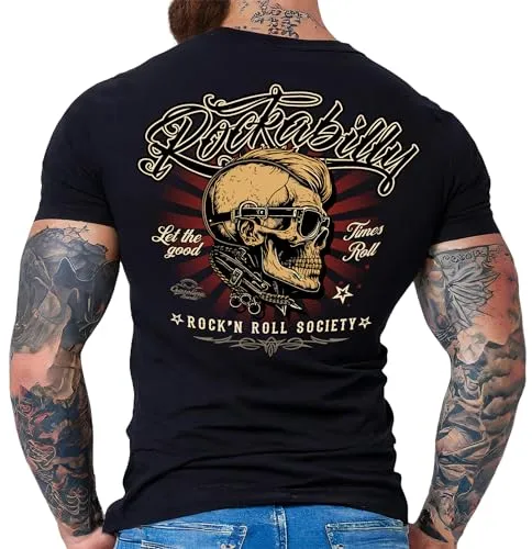 Rockabilly Herren T-Shirt: Rockn Roll Society