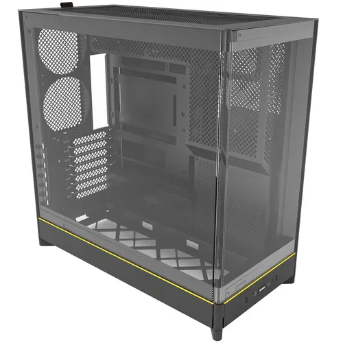 Montech HS02 PC-Gehäuse, Midi-Tower, ATX, Tempered Glass, ARGB - schwarz